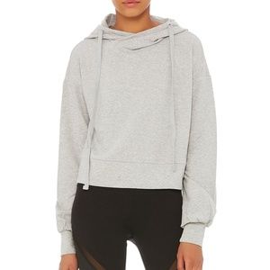 ALO Yoga Social Long Sleeve Top (Grey Heather)